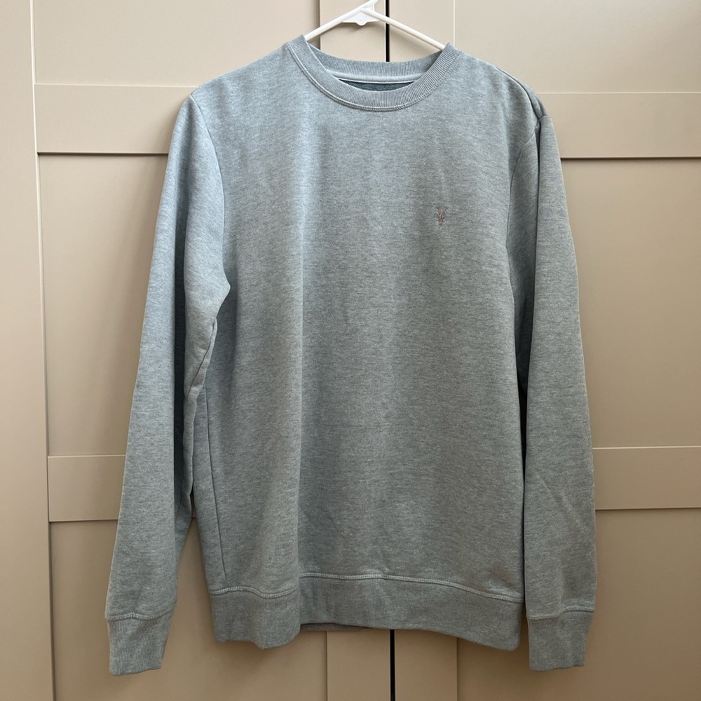 All Saints Light Gray Crewneck Sweater